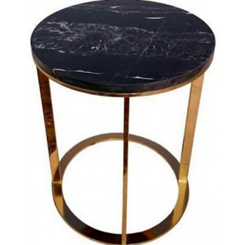 Demir Mermerli Yan Sehpa 03